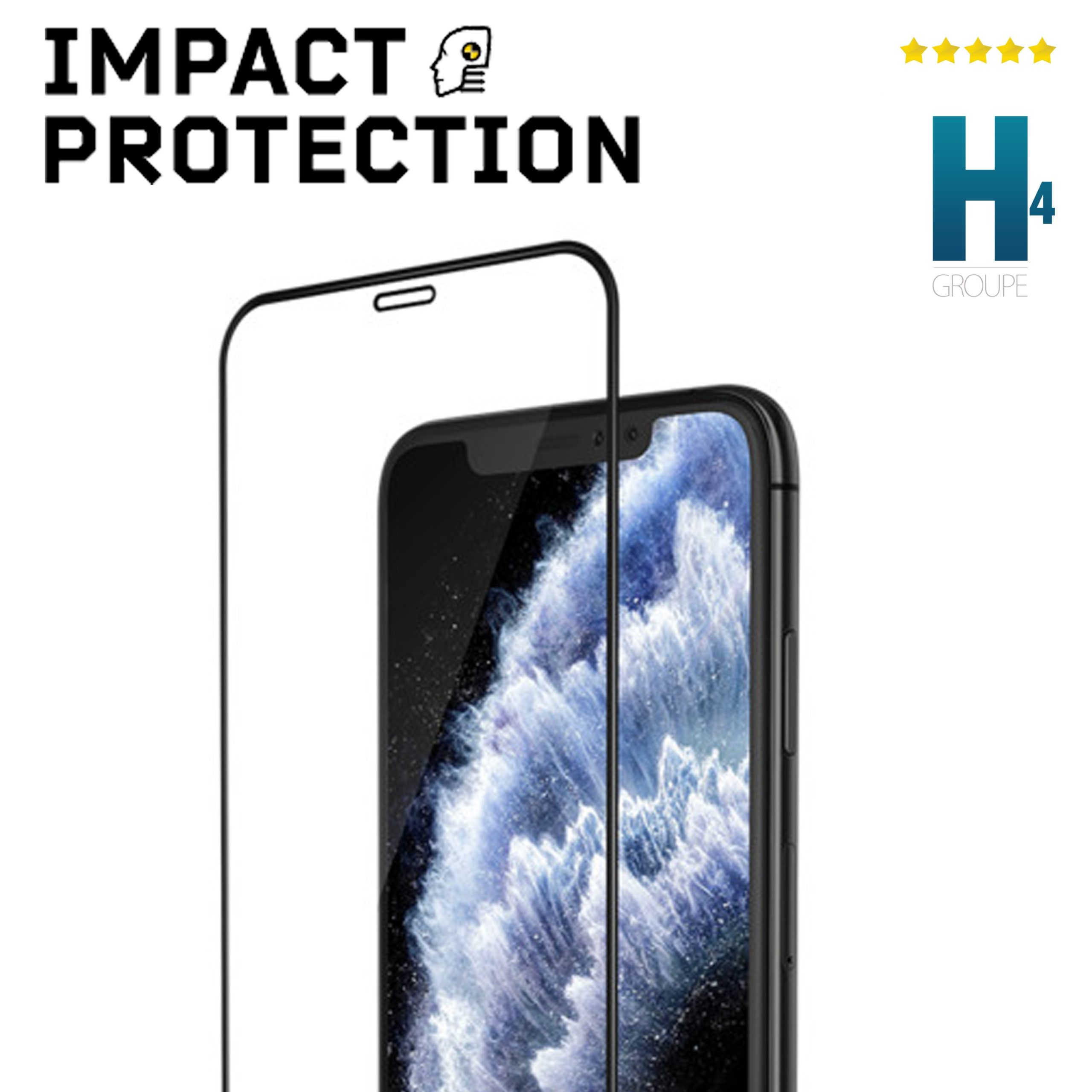 PROTECTION SOUPLE ECRAN ANTI-CHOCS IMPACT™ FRAME 3D AVEC CONTOUR NOIR POUR  APPLE IPHONE 12 & 12 PRO RHINOSHIELD™ – My Cover Phone